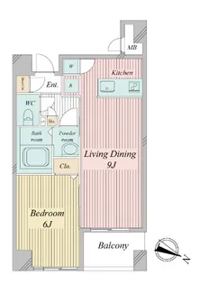 クエスタ高輪【8階】の間取り