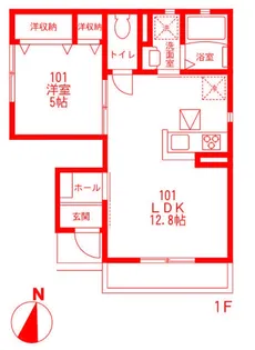 神奈川県藤沢市城南1【アパート】の間取り