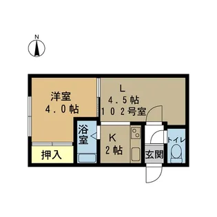 公園南ハイム【1階】の間取り
