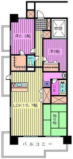 パティオタワー大宮【8階】の間取り