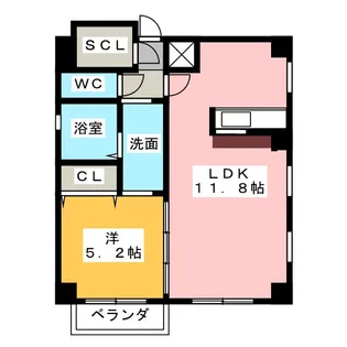 クラシタイヤー呉服町【8階】の間取り