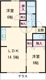 千波B【1階】の間取り