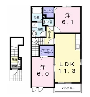 高知県香南市野市町土居【アパート】の間取り