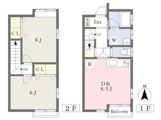 コンフォルト森宿N棟の間取り