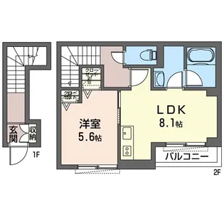 グルック西早稲田【2階】の間取り