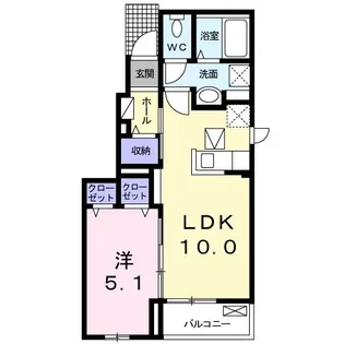 メゾン さくら【1階】の間取り