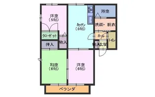 サザンウィングI・II【1階】の間取り