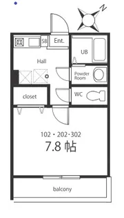 リリースクエア中原【2階】の間取り