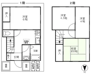 東京都荒川区南千住6【一戸建】の間取り