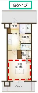 ルネスロマネガーデン(Bタイプ)【1階】の間取り