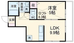 カーザフェリーチェ横浜西谷【2階】の間取り
