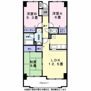 ハイム海神南【5階】の間取り