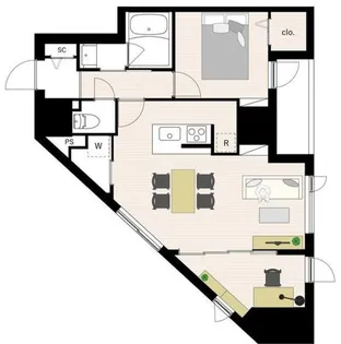 WHARF駒込【8階】の間取り