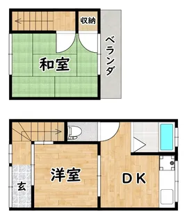 大阪府大阪市生野区小路東3【一戸建】の間取り