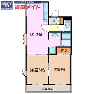 サニー藤水【1階】の間取り