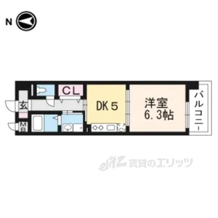 シカタシャンブレット1【5階】の間取り