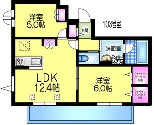 Bonheur de Chien Kitaayase【1階】の間取り