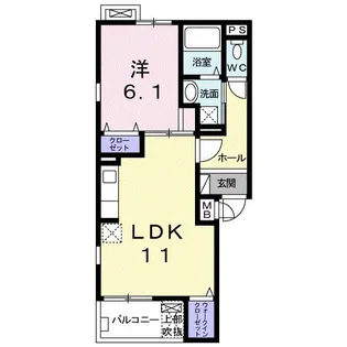 ヴィラ オルテンシア【3階】の間取り