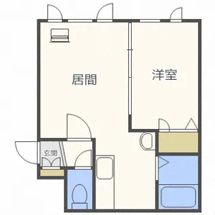 フォーチュネイトフィールド【3階】の間取り