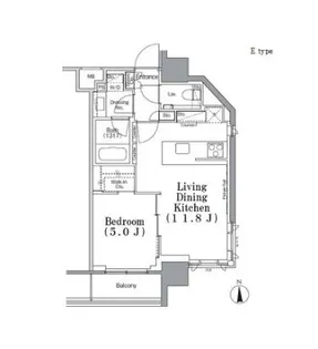 パークハビオ飯田橋【8階】の間取り