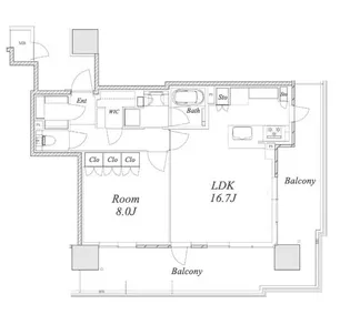 ザ・ファインタワー名古屋今池【4階】の間取り
