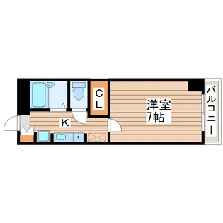 オークプラザ若林【6階】の間取り