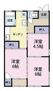 錦町コーポ【1階】の間取り
