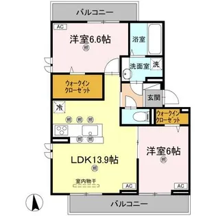コルコバード【2階】の間取り