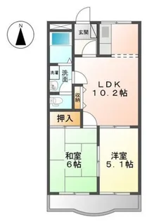 クオリティー下中野III【4階】の間取り
