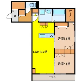 GENZ渡瀬 南館【2階】の間取り