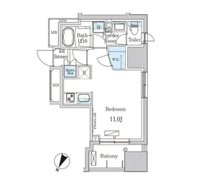 パークアクシス小伝馬町【3階】の間取り