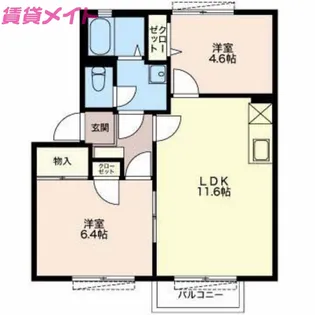 グラシューズウィル B棟【1階】の間取り