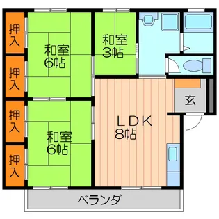 プライブ香里園【3階】の間取り
