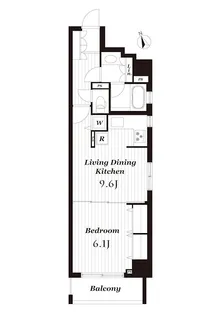 デュオ・スカーラ新宿II【9階】の間取り
