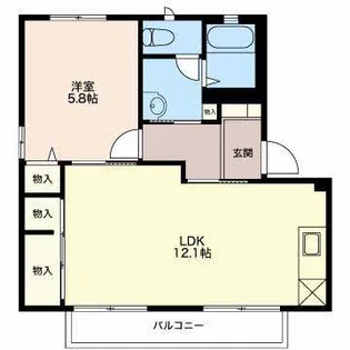 パラレルハウスC【1階】の間取り