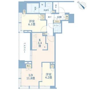 クロスエアタワー【15階】の間取り