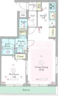 スカイコート戸越【2階】の間取り