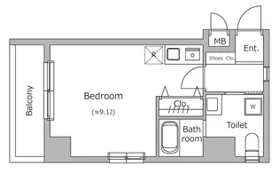 リバーシア佃【3階】の間取り