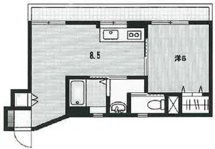 シャトー瑠璃【5階】の間取り