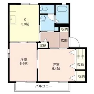 シャーメゾンしらさぎC【2階】の間取り