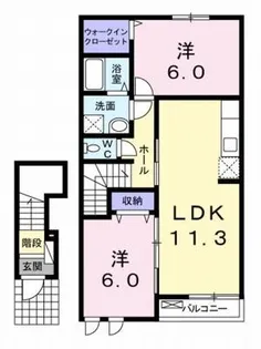 フェリシア・グレイス【2階】の間取り