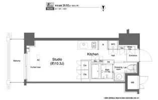 プラウドフラット横浜【9階】の間取り