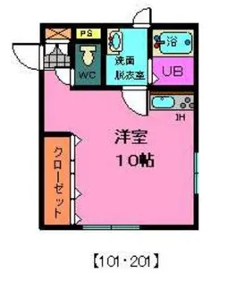 ムーランベージュ【2階】の間取り