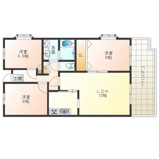 レジデンス福島【1階】の間取り