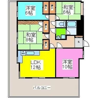 ライオンズマンション九品寺【10階】の間取り