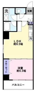 Villa blanche kobe【6階】の間取り