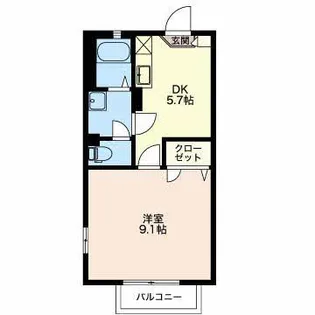 シャーメゾン平林【1階】の間取り