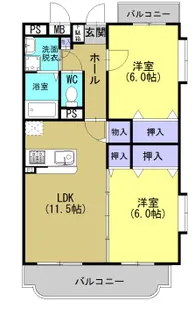 イーストチェリー壱番館【3階】の間取り