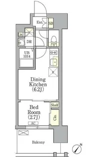 エル・セレーノ横浜関内プリマ【5階】の間取り