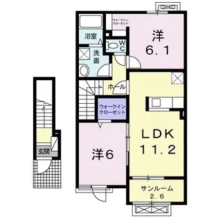 トゥモロー【2階】の間取り